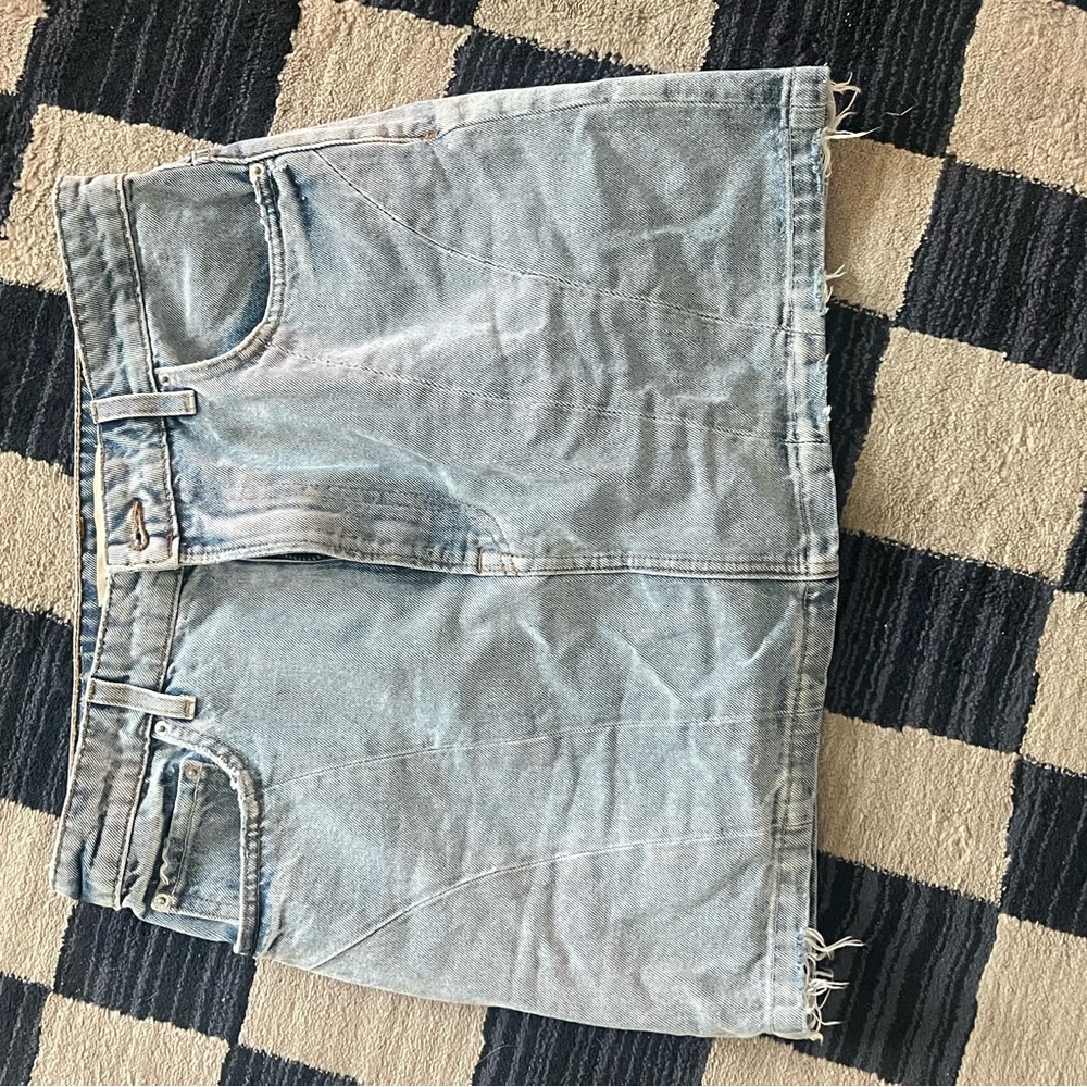 GRLFRND Light Blue Denim Skirt barely worn